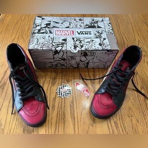 Men’s Vans SK8 Hi Marvel Deadpool Shoes